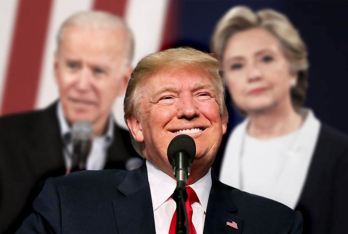 Donald Trump, Joe Biden and Hillary Clinton (Getty Images/ Salon)