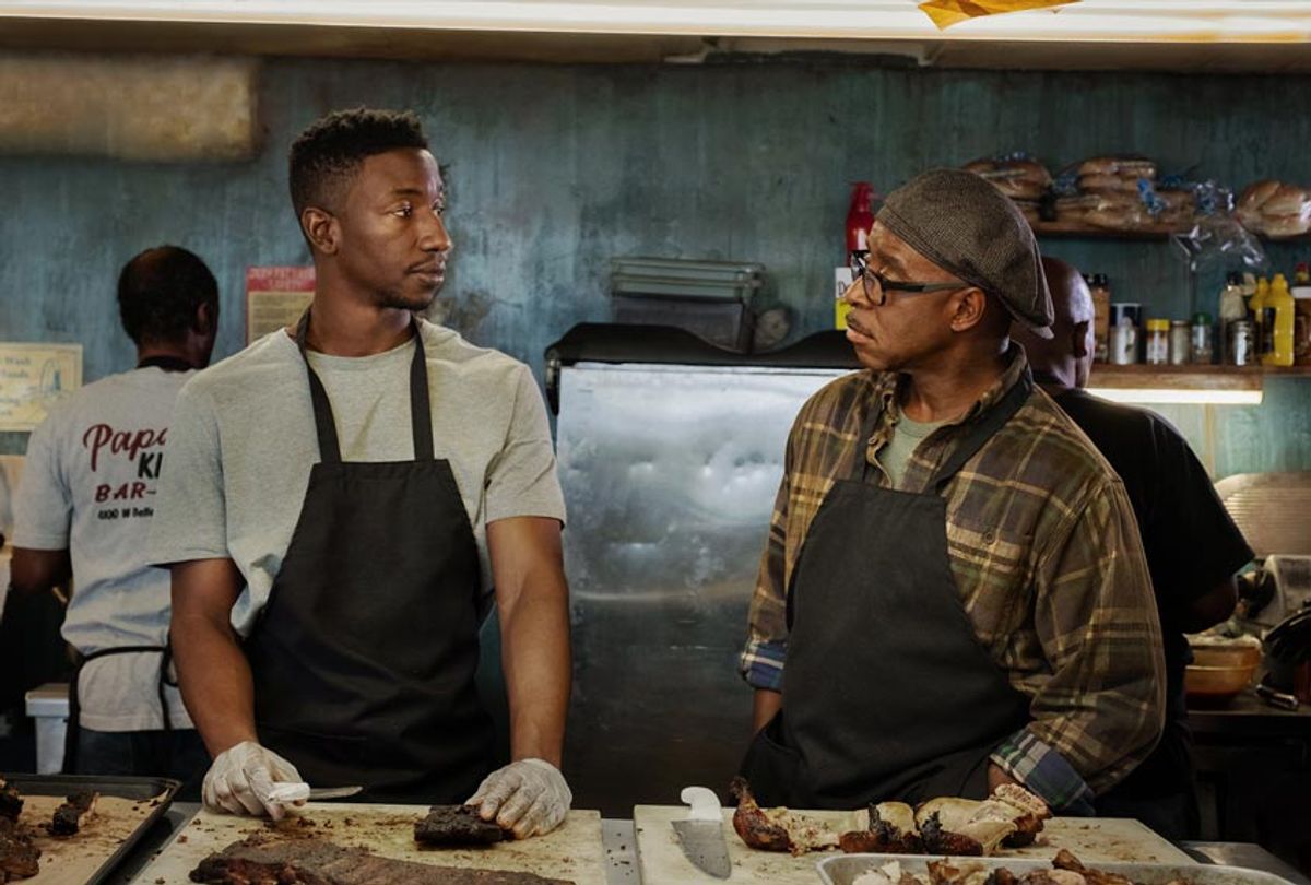 Mamoudou Athie and Courtney B. Vance in "Uncorked"  (Netflix)
