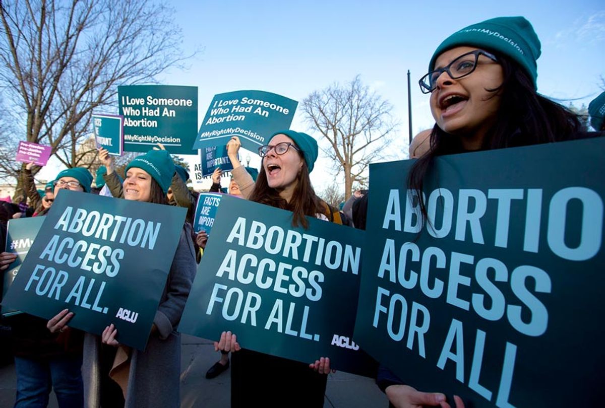 Abortion rights demonstrators (AP Photo/Jose Luis Magana)
