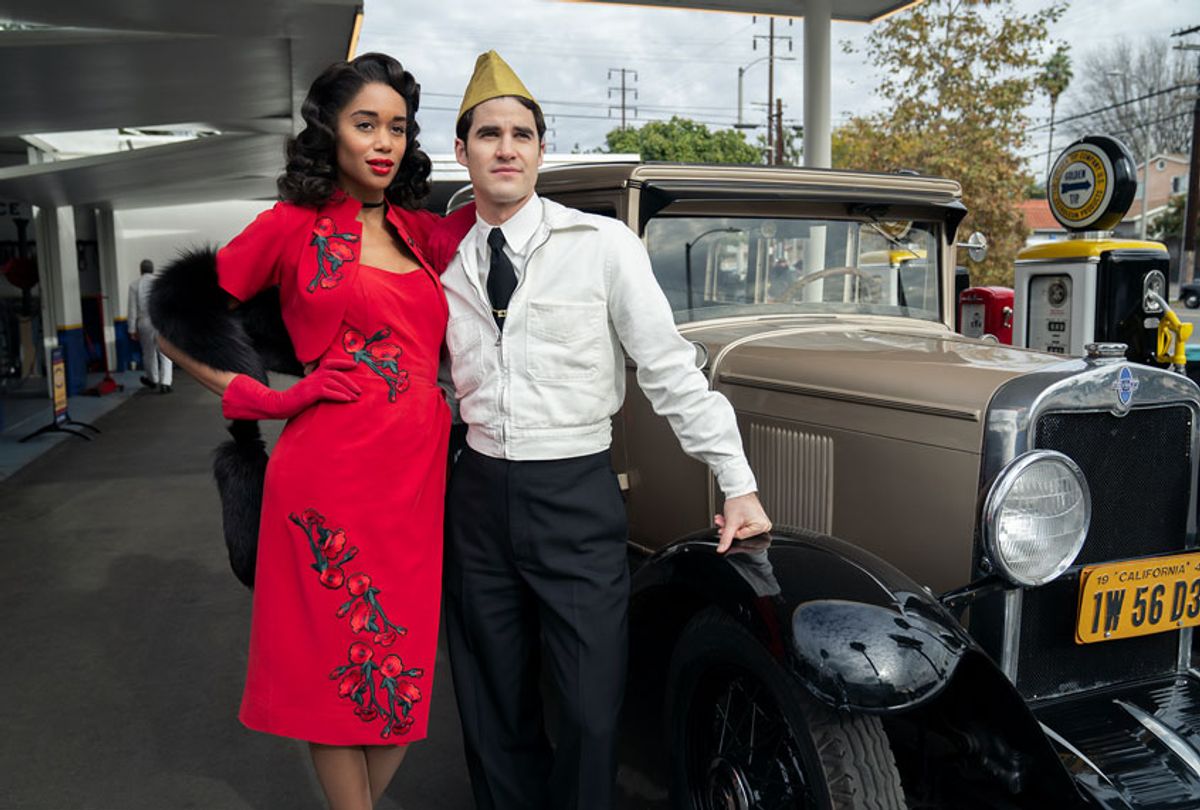 Laura Harrier and Darren Criss in "Hollywood" (Netflix)