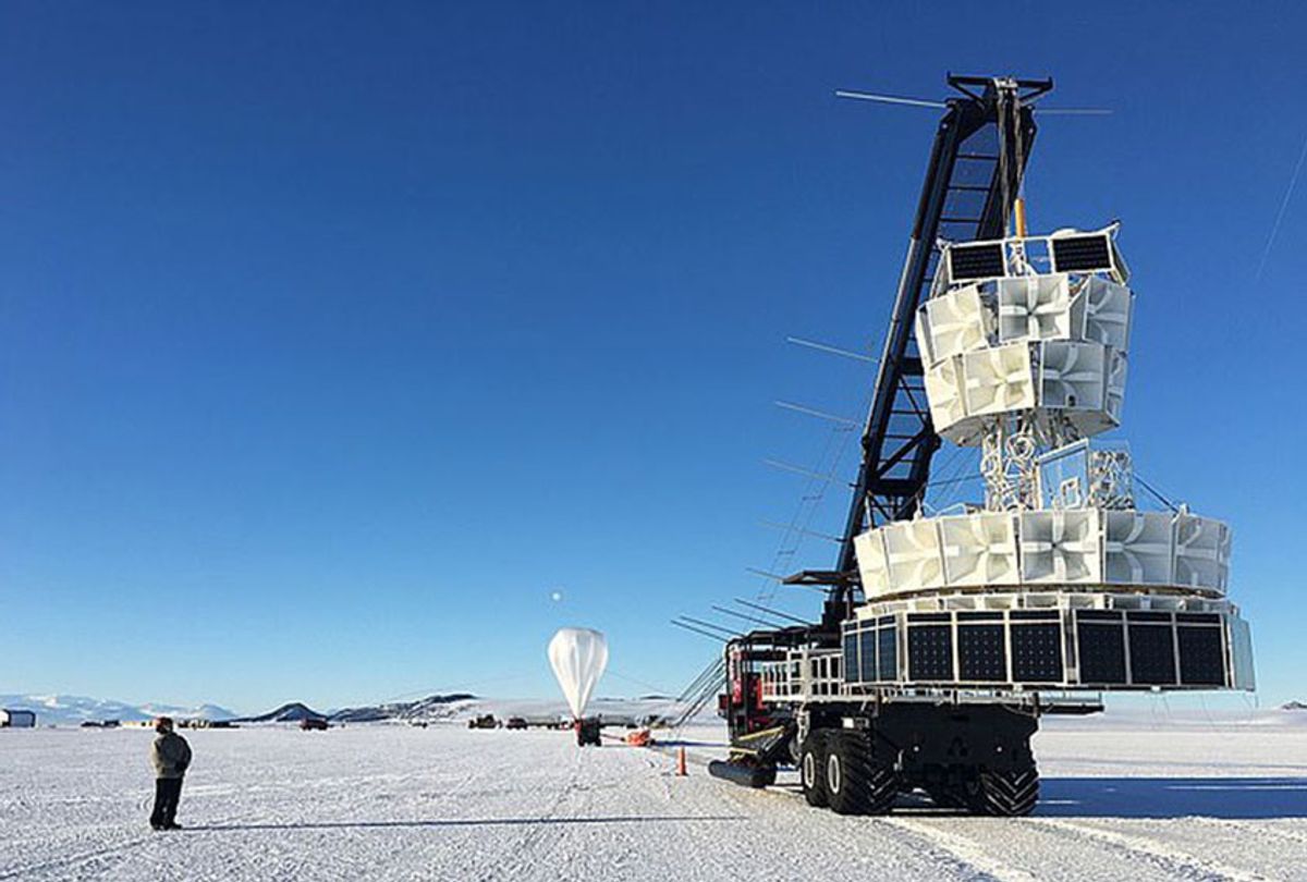 Researchers traveled to Antarctica to record high energy particles coming from space, using a balloon transporting NASA's Antarctic Impulsive Transient Antenna (ANITA) (University of Hawaii at Manoa)