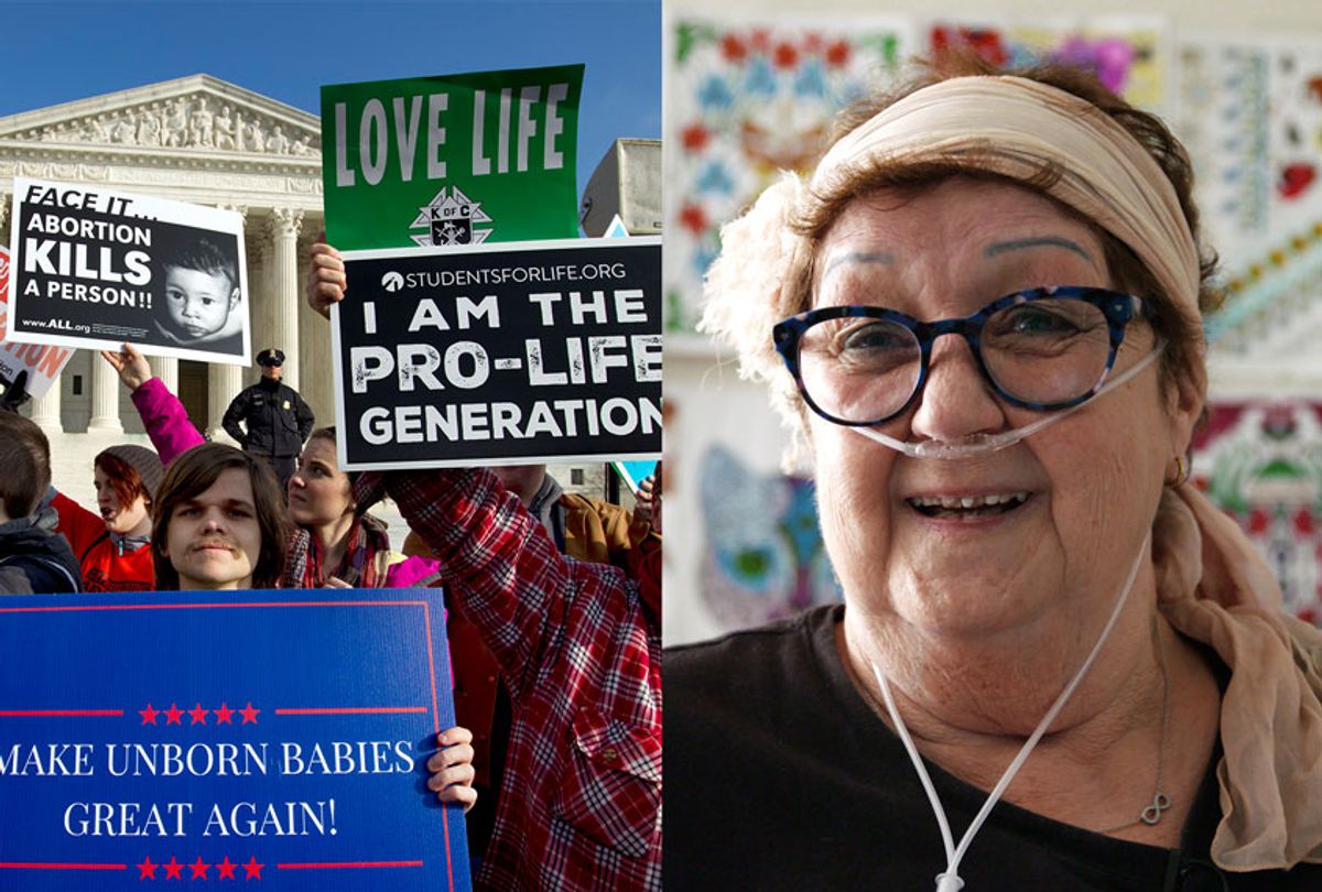 Anti-Abortion Protest | Norma McCorvey in "AKA Jane Roe" (FX/AP Photo/Salon)