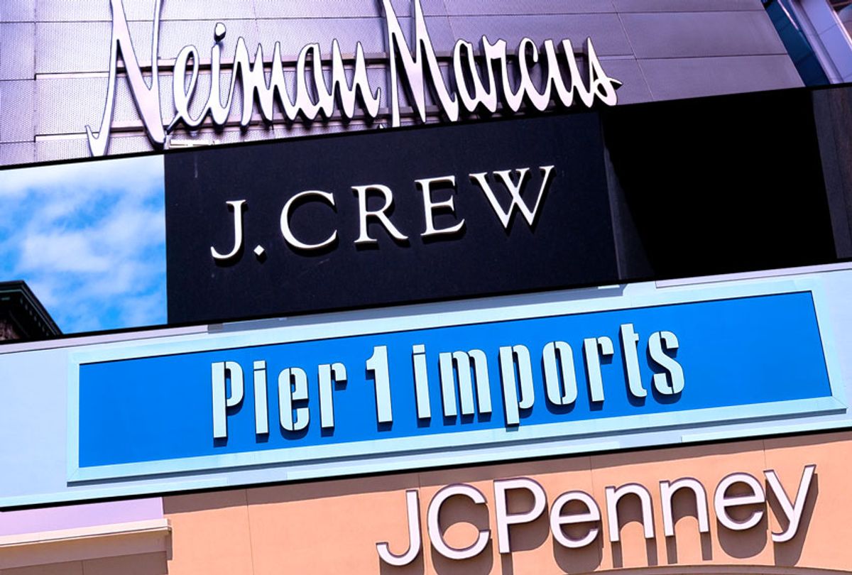 Neiman Marcus, JC Penny, J Crew and Pier 1 Imports (Joe Raedle/Bryan Thomas/Rich Graessle/Noam Galai/Getty Images)