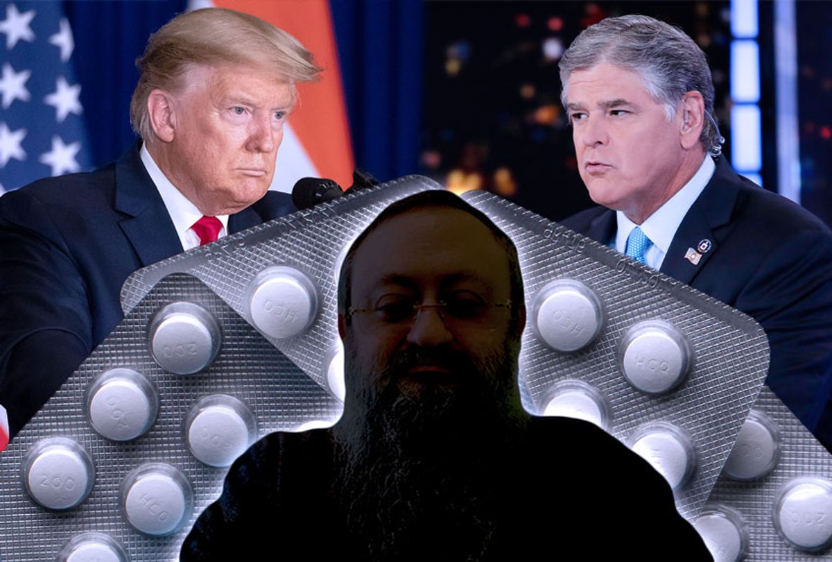 Donald Trump and Sean Hannity, with Dr. Vladimir Zelenko in silhouette (Photo Illustration by Salon/AP Photo/Getty Images)