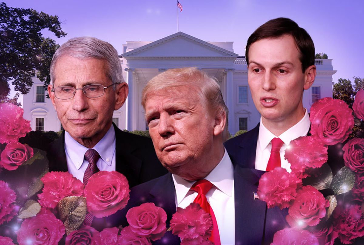 Donald Trump, Jared Kushner and Anthony Fauci (Photo illustration by Salon/AP Photo/Getty Images)
