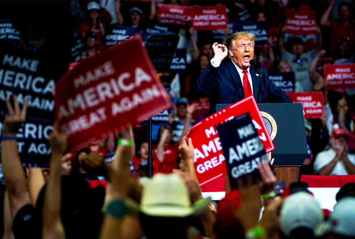 President Donald J. Trump speaks during a "Make America Great Again!" rally at the BOK Center on Saturday, June 20, 2020 in Tulsa, OK. (Jabin Botsford/The Washington Post via Getty Images)