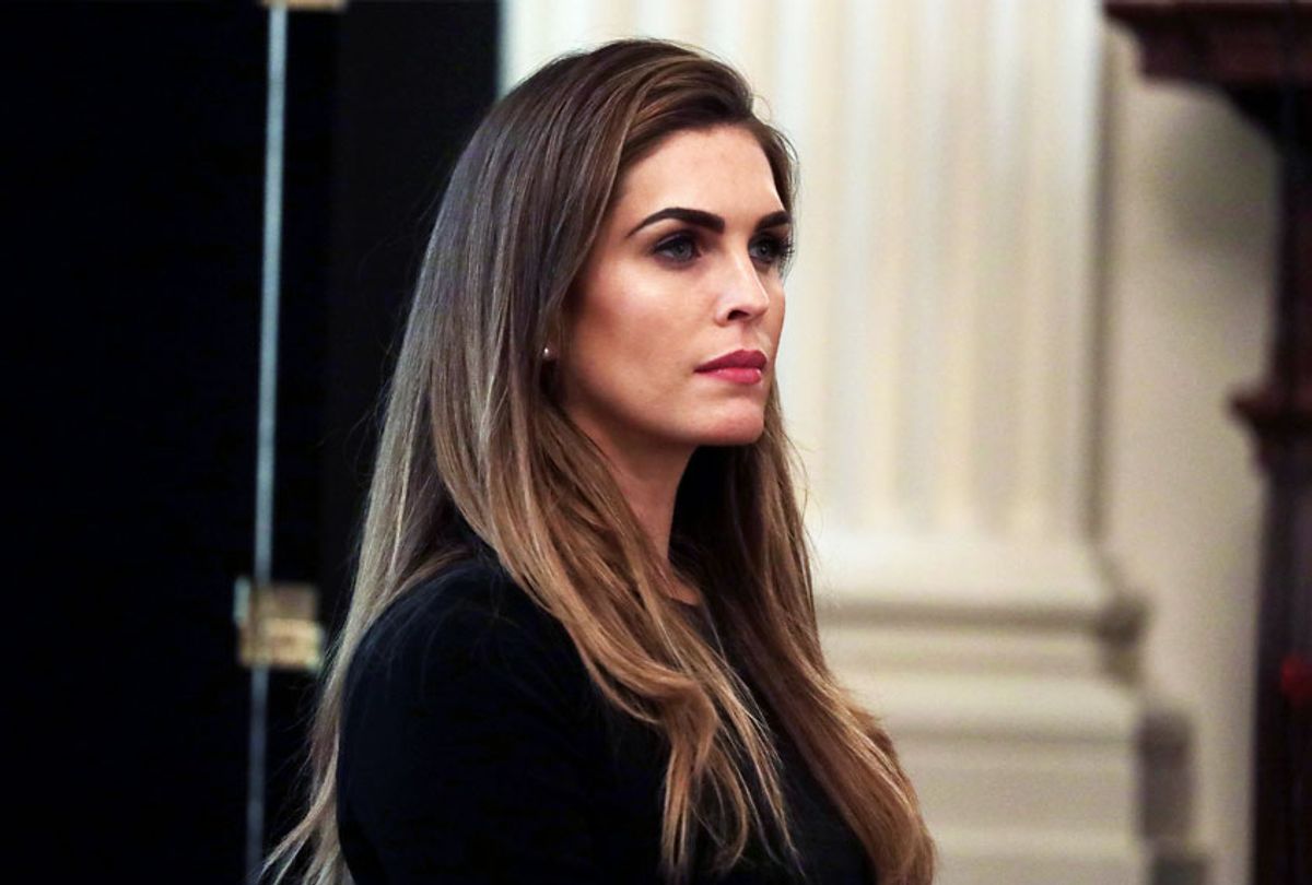 Hope Hicks attends President Trumps cabinet meeting in the East Room of the White House (Getty Images)