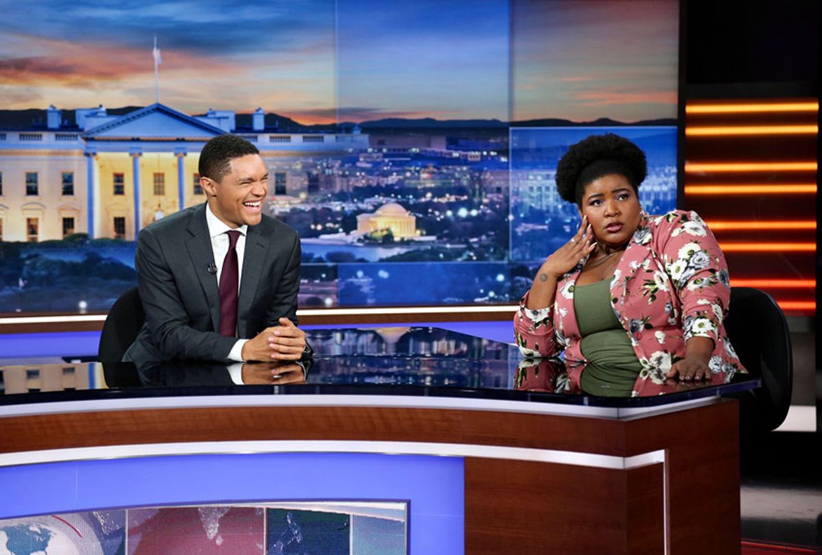 Trevor Noah and Dulce Sloan in "The Daily Show" (Comedy Central)