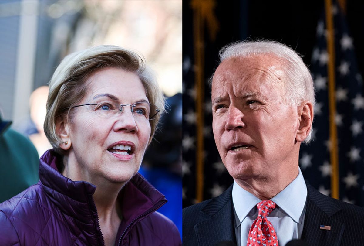 Elizabeth Warren and Joe Biden (Getty Images/Salon)