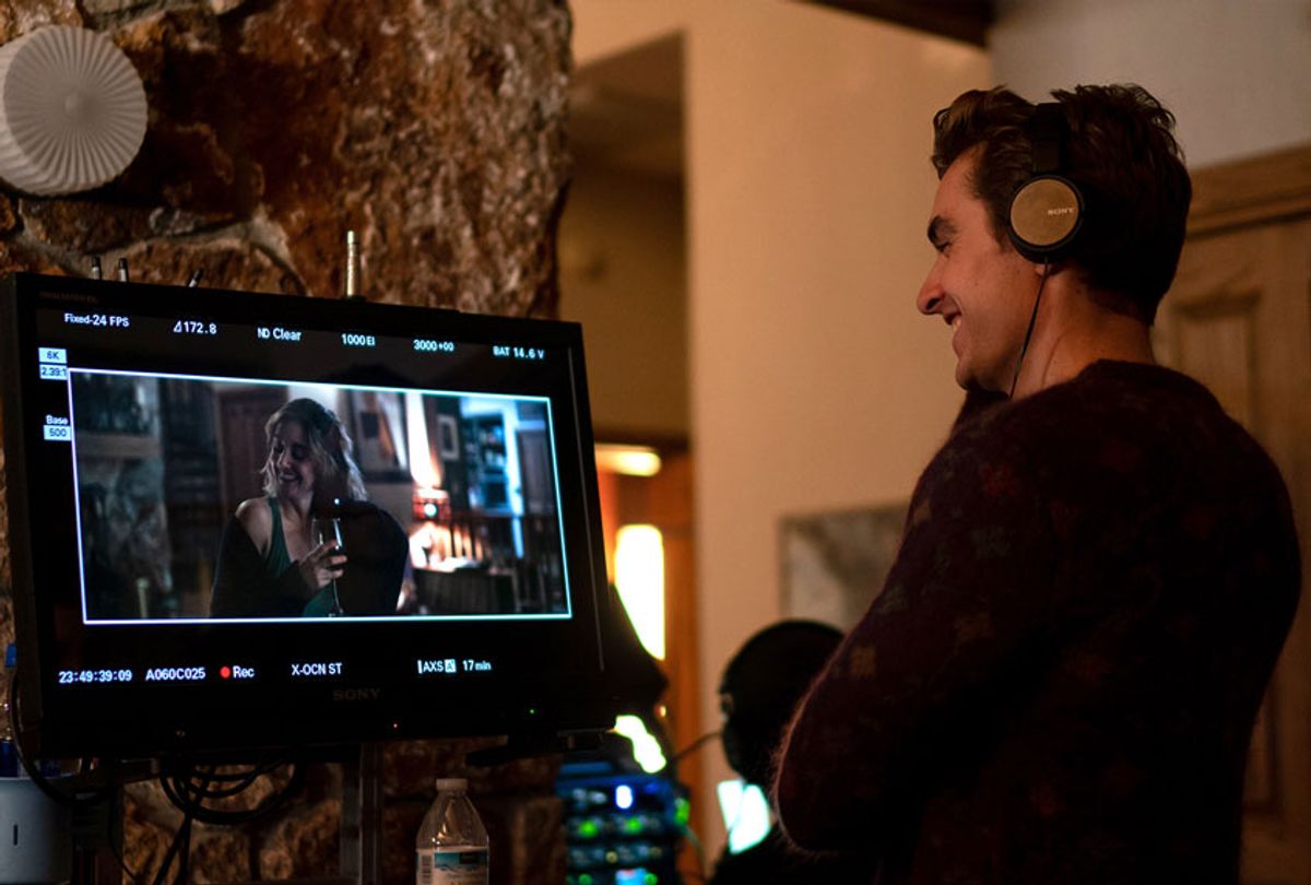 Dave Franco directing "The Rental" with Alison Brie on the monitor (IFC Films)
