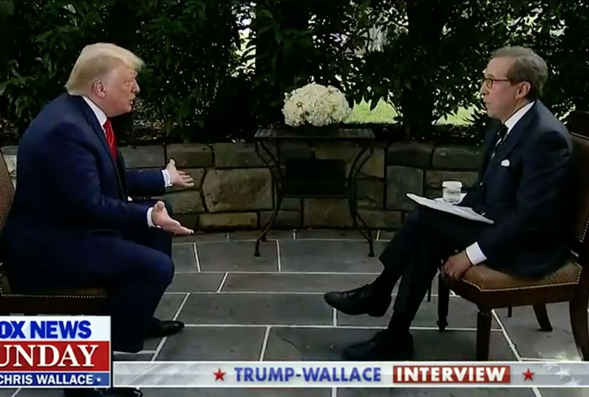 In an interview that aired July 19, "Fox News Sunday" host Chris Wallace asked President Trump about the coronavirus, upcoming elections and civil unrest. (Fox News/Washington Post)