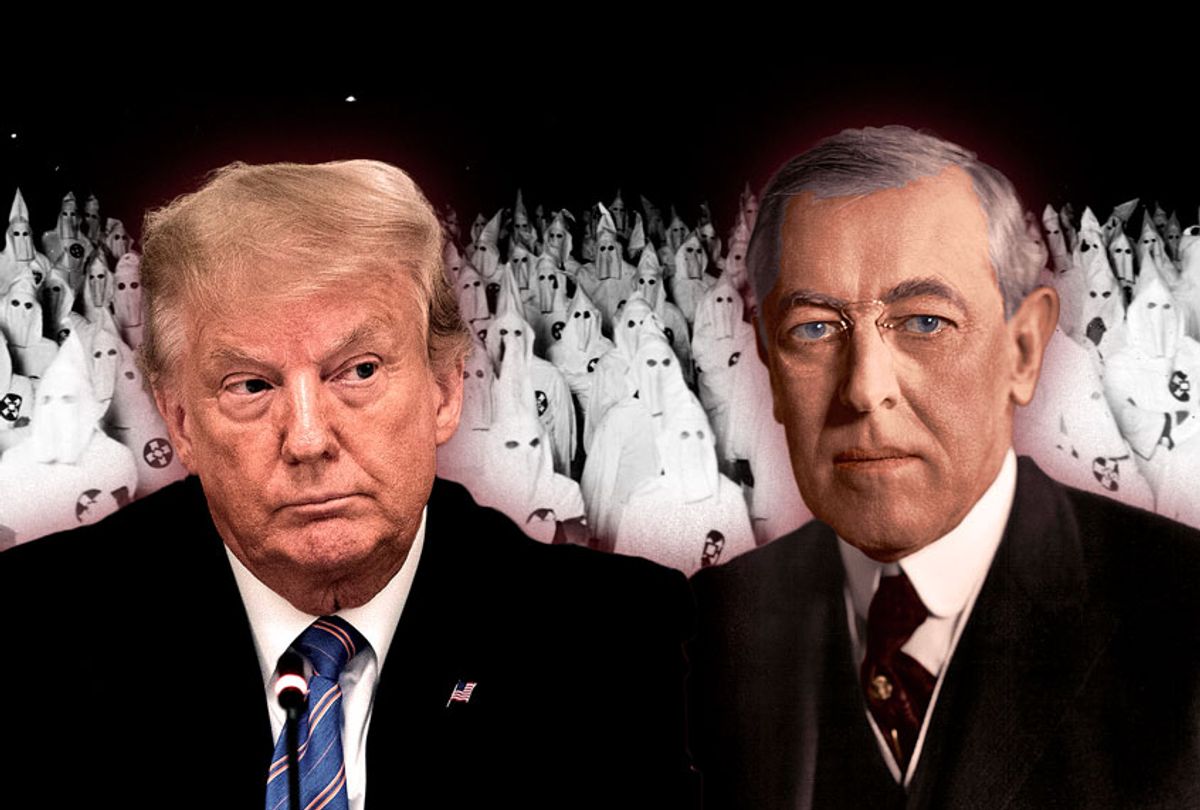 Donald Trump and Woodrow Wilson (Photo illustration by Salon/Getty Images)