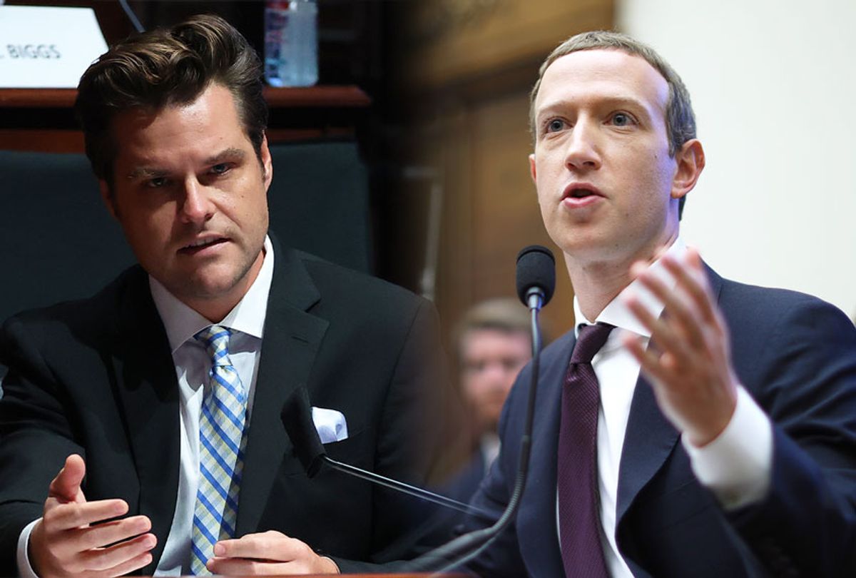 Matt Gaetz and Mark Zuckerberg (Getty Images/Salon)