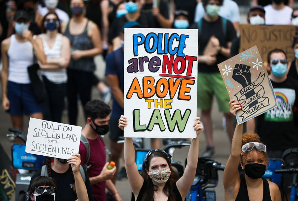 Anti-racism protests continue in New York City (Tayfun Coskun/Anadolu Agency via Getty Images)