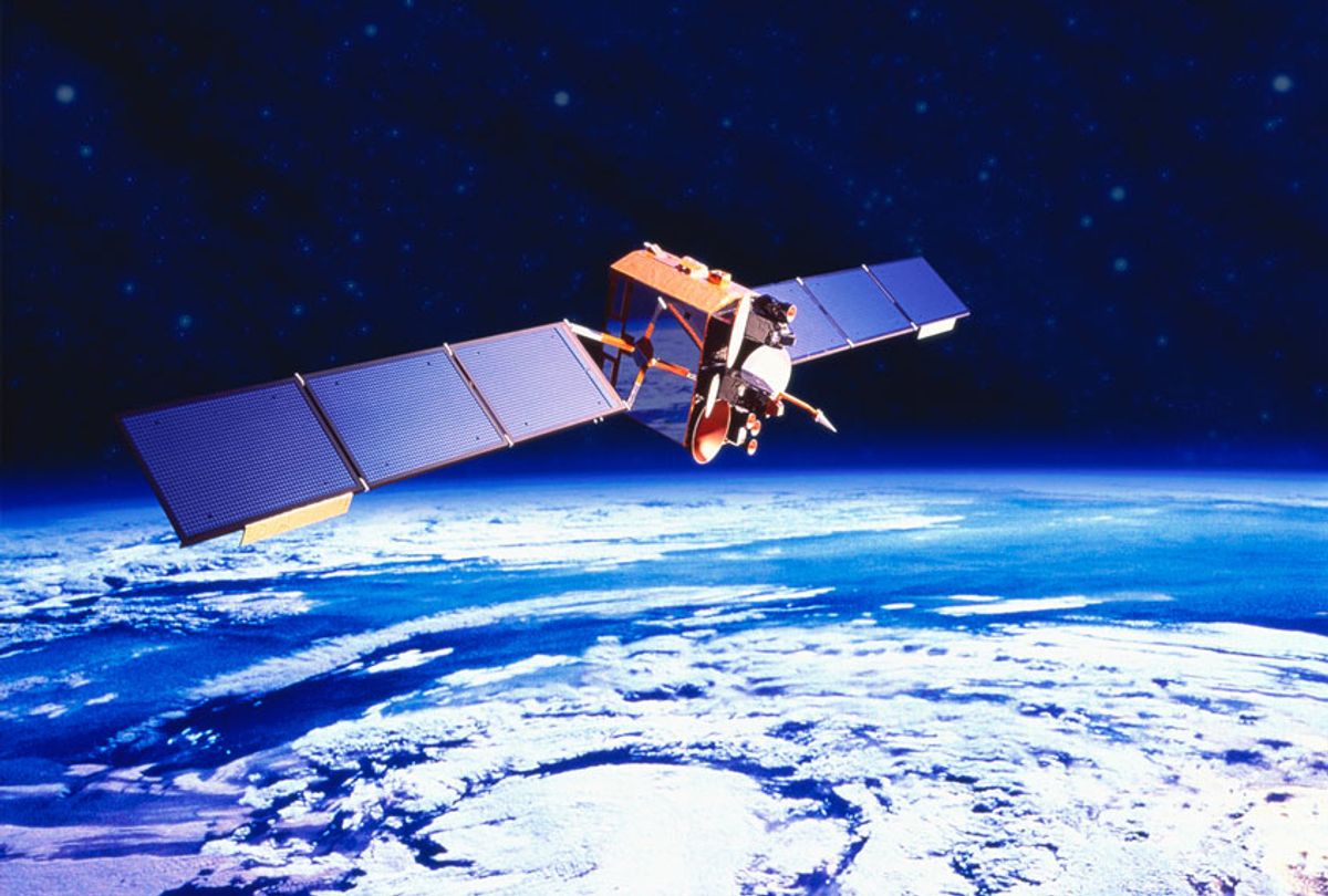 Communications satellite orbiting Earth (Getty Images)