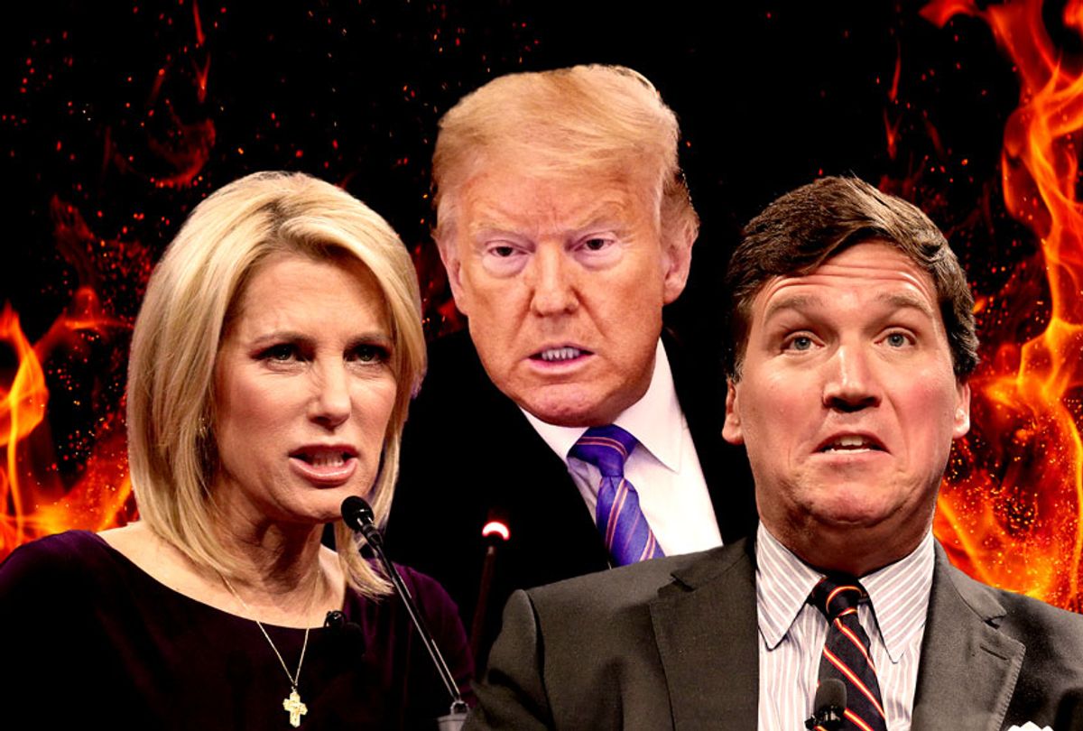 Donald Trump, Laura Ingraham and Tucker Carlson (Photo illustration by Salon/Getty Images)