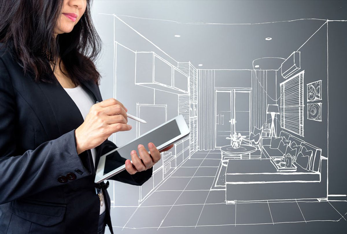 Architect / Interior designer working with modern futuristic virtual drawing home (Getty Images)