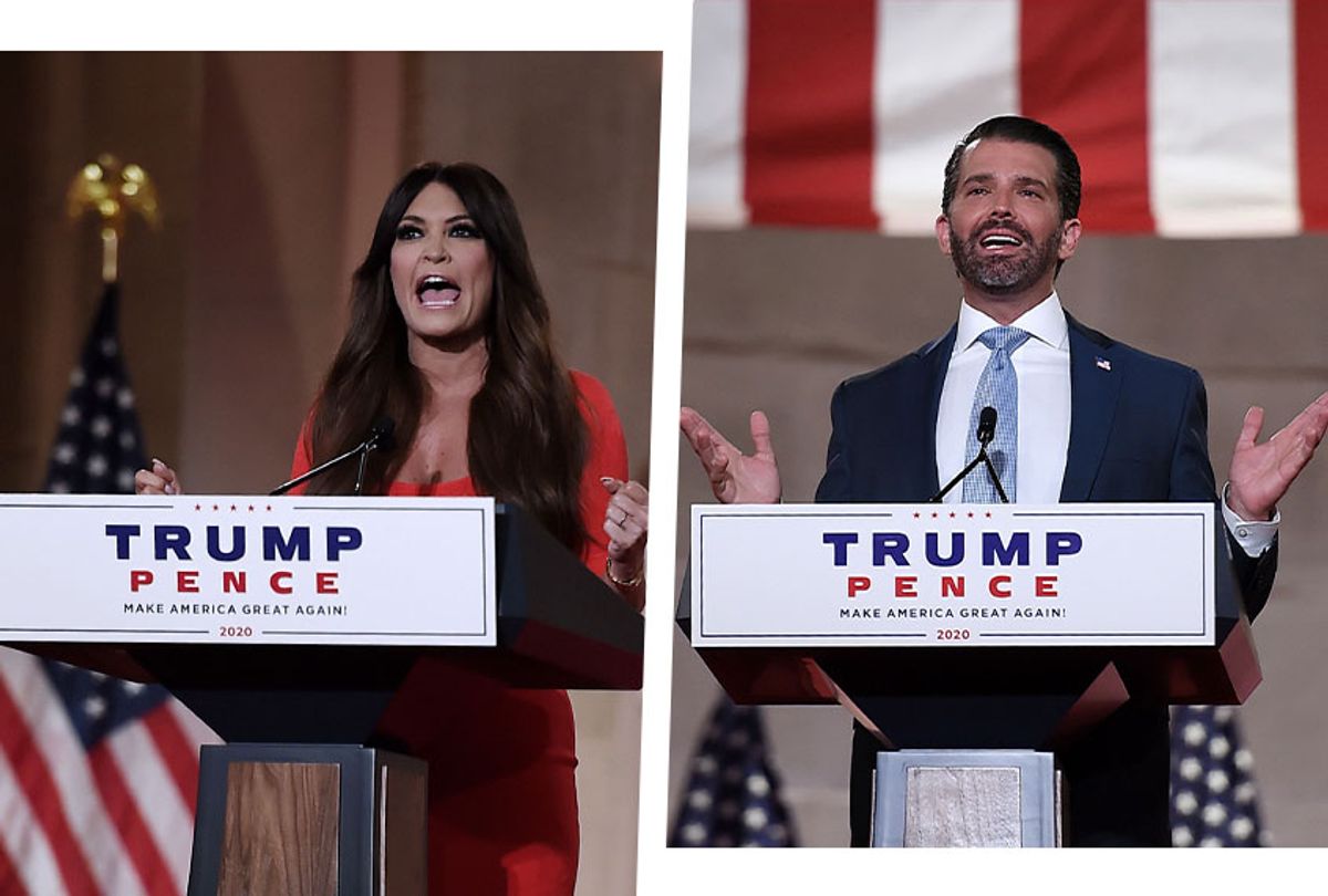 Kimberly Guilfoyle and Donald Trump JR. (Photo illustration by Salon/Getty Images)