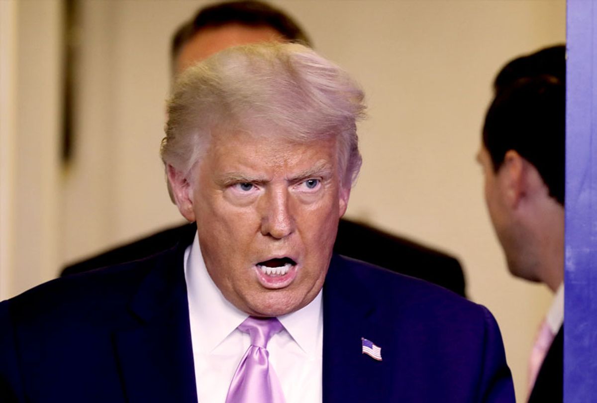 U.S. President Donald Trump holds a news conference in the Brady Press Briefing Room at the White House August 19, 2020 in Washington, DC. (Chip Somodevilla/Getty Images)