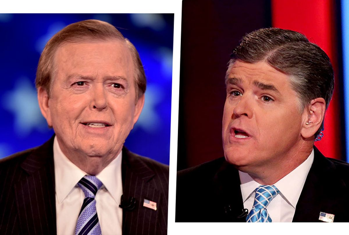 Sean Hannity and Lou Dobbs, of Fox News (Photo illustration by Salon/Getty Images)