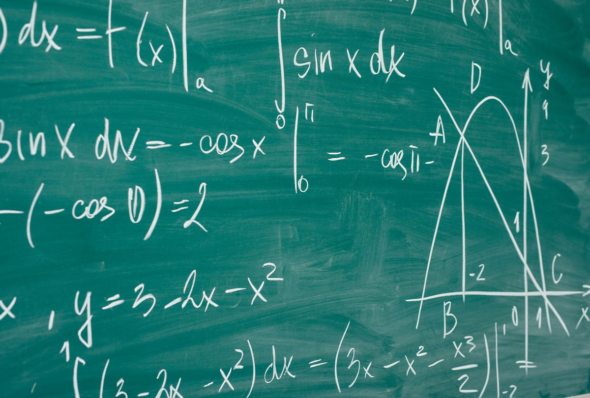 Math formulas are written on the school board  (Getty Images)