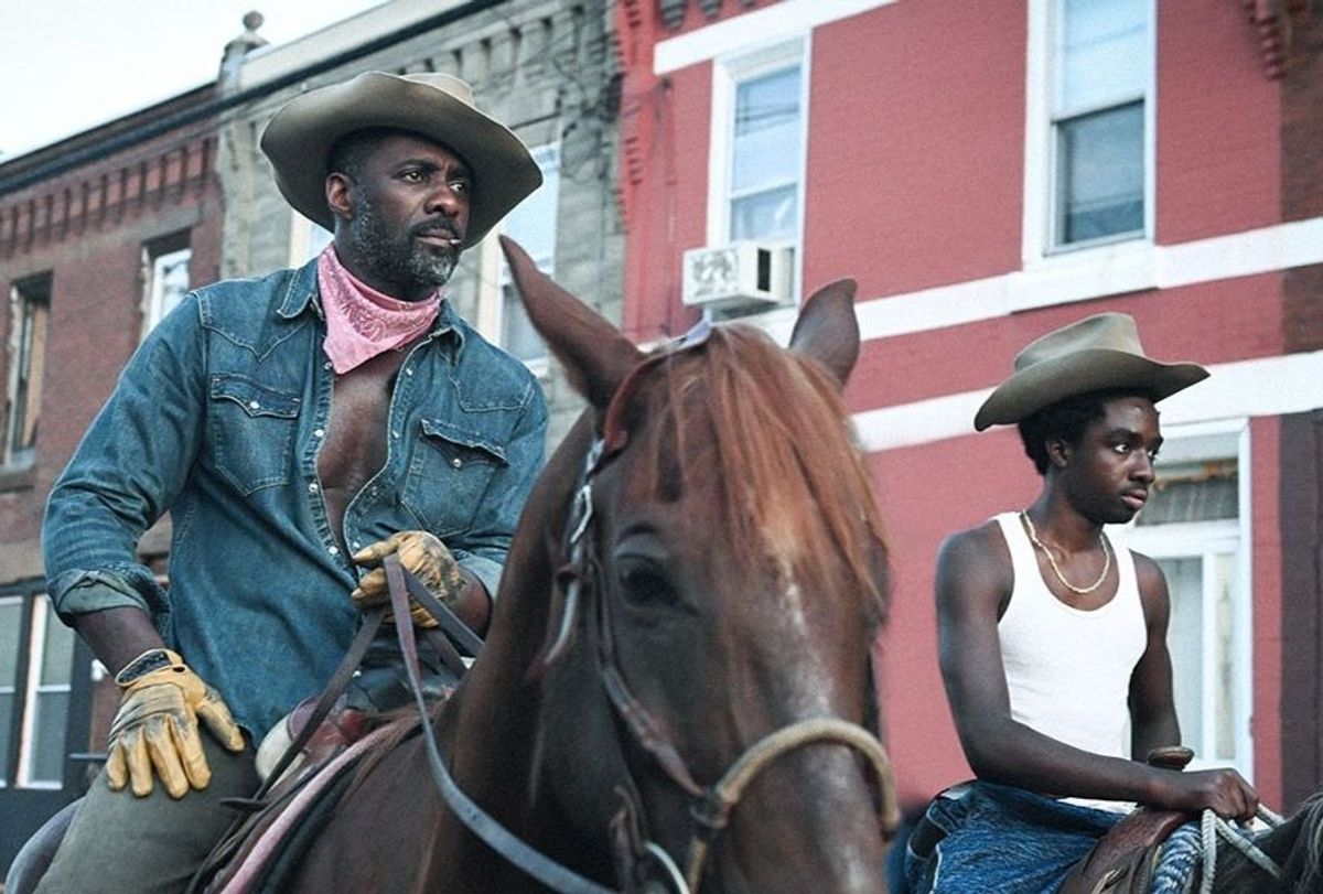 Idris Elba and Caleb McLaughlin in "Concrete Cowboy" (Lee Daniels Entertainment)