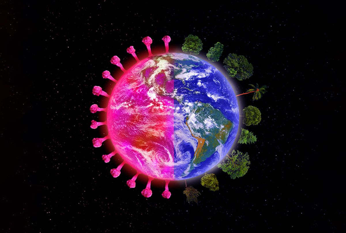 Planet Earth with Coronavirus and Trees (Getty Images)