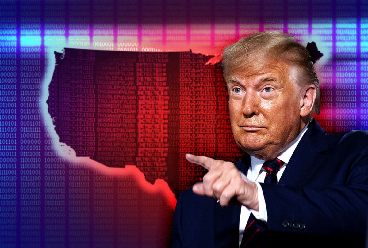 Donald Trump | Red and blue data map of the United States of America (Photo illustration by Salon/Getty Images)