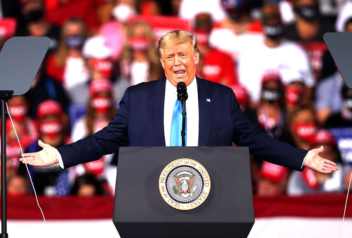 President Donald Trump speaks during his, 'The Great American Comeback Rally', at Cecil Airport on September 24, 2020 in Jacksonville, Florida. President Trump continues to campaign against Democratic Presidential Candidate Joe Biden. (Joe Raedle/Getty Images)