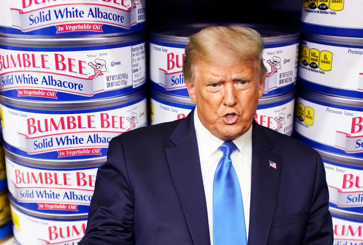 Donald Trump | Bumble Bee tuna cans (Photo illustration by Salon/Getty Images)