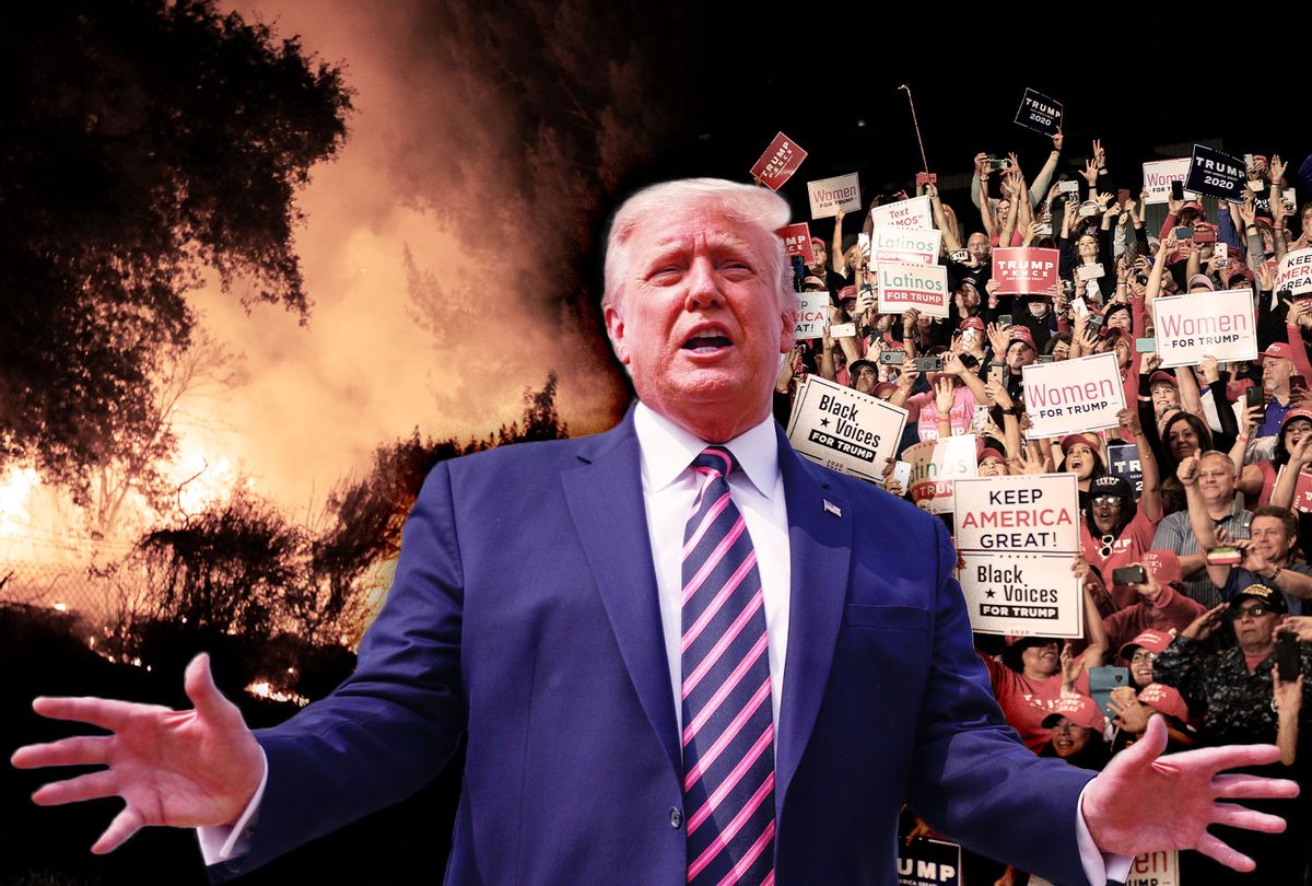 Donald Trump | Wildfires in California | Trump rally in Nevada (Photo illustration by Salon/Getty Images)