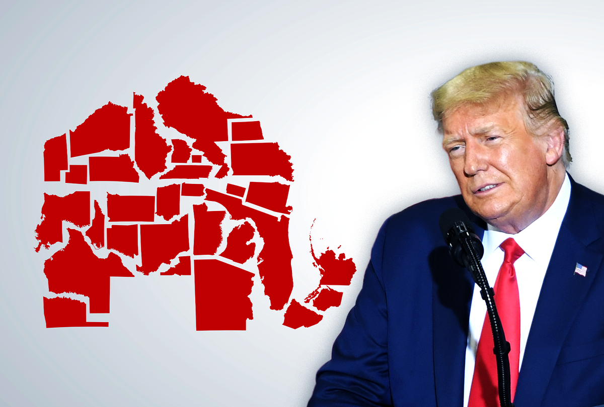 Donald Trump and Republican States (Photo illustration by Salon/Getty Images)