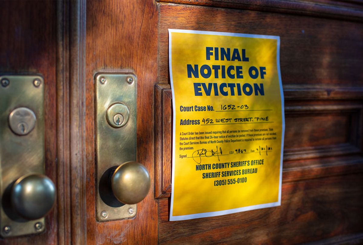 Eviction notice on door of house (Getty Images)