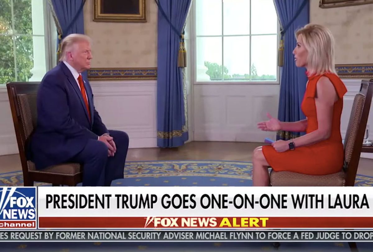 Laura Ingraham interviewing Donald Trump (Fox News)