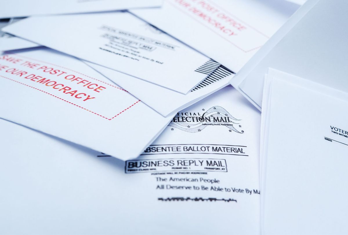 Mail-In-Ballot close-up (Michael A. McCoy/Getty Images)