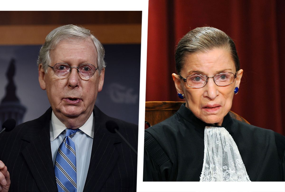 Mitch McConnell and Ruth Bader Ginsburg (Photo illustration by Salon/Getty Images)