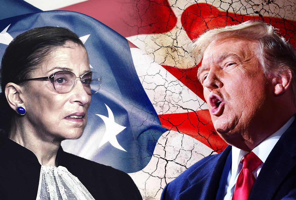 Ruth Bader Ginsburg and Donald Trump (Photo illustration by Salon/Getty Images)