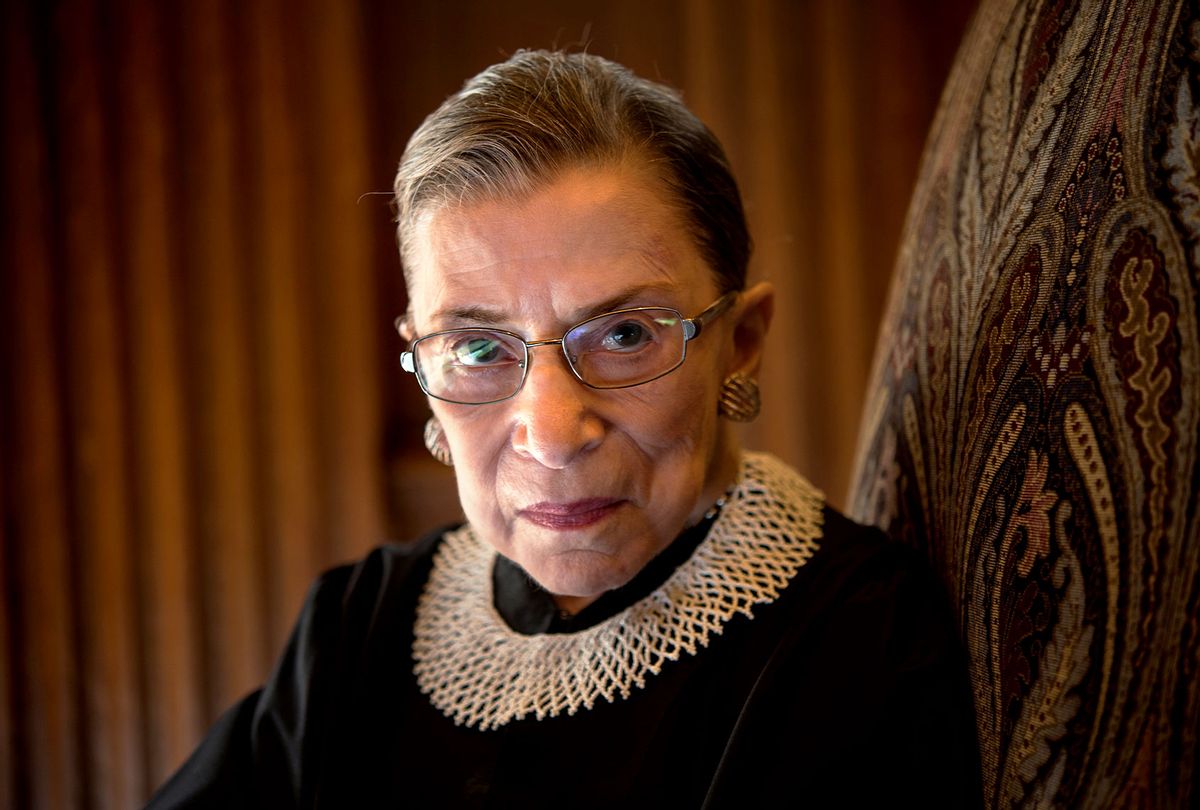 Supreme Court Justice Ruth Bader Ginsburg, celebrating her 20th anniversary on the bench, is photographed in the West conference room at the U.S. Supreme Court in Washington, D.C., on Friday, August 30, 2013. (Nikki Kahn/The Washington Post)