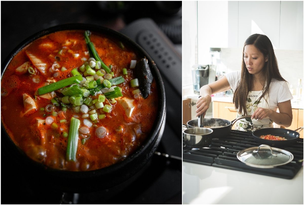 Soondooboo kimchi chigae / The Korean Vegan Joanne Molinaro (The Korean Vegan / Geoff Martin Photography)