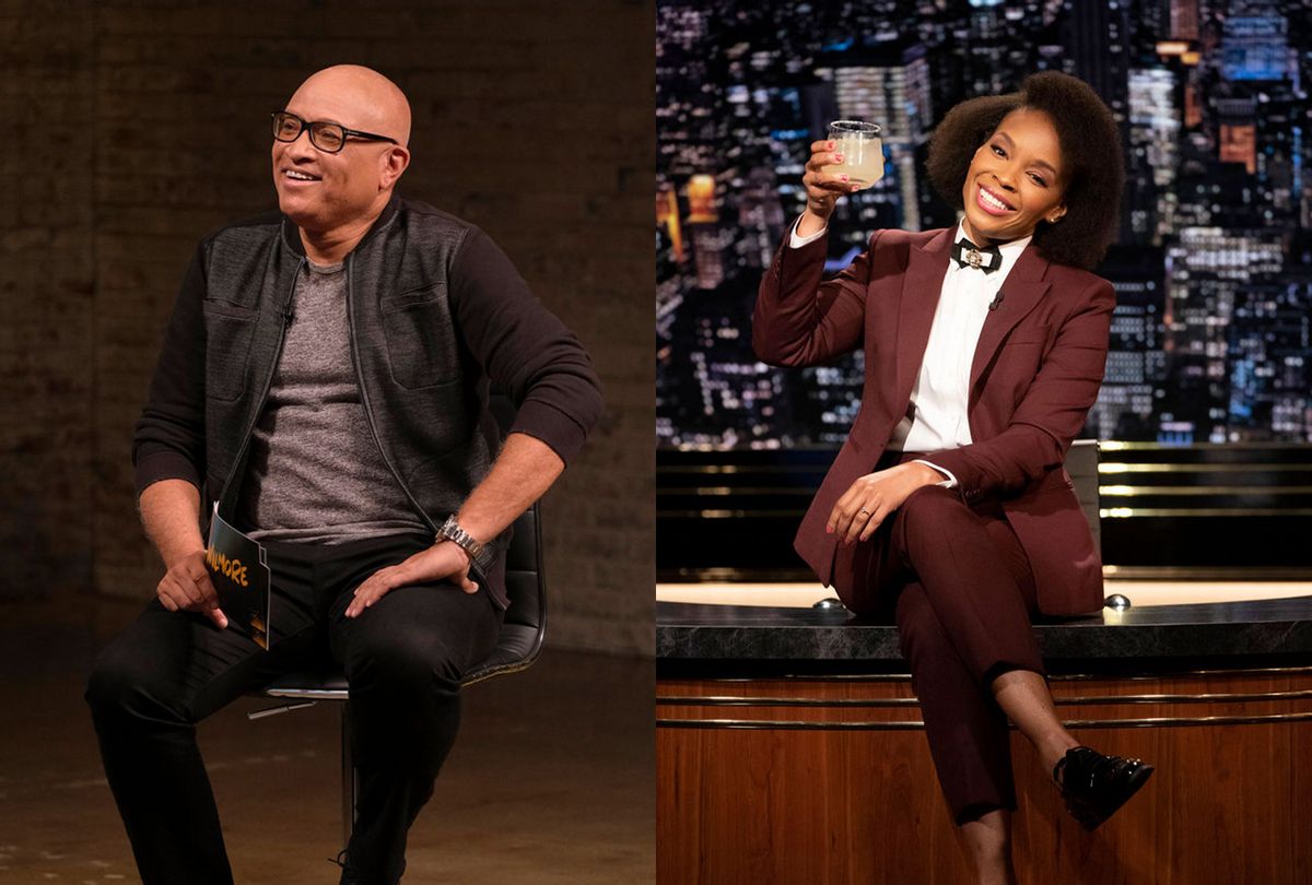Larry Wilmore of "Wilmore" and Amber Ruffin of "The Amber Ruffin Show" (Photo illustration by Salon/Trae Patton/Virginia Sherwood/Peacock/)