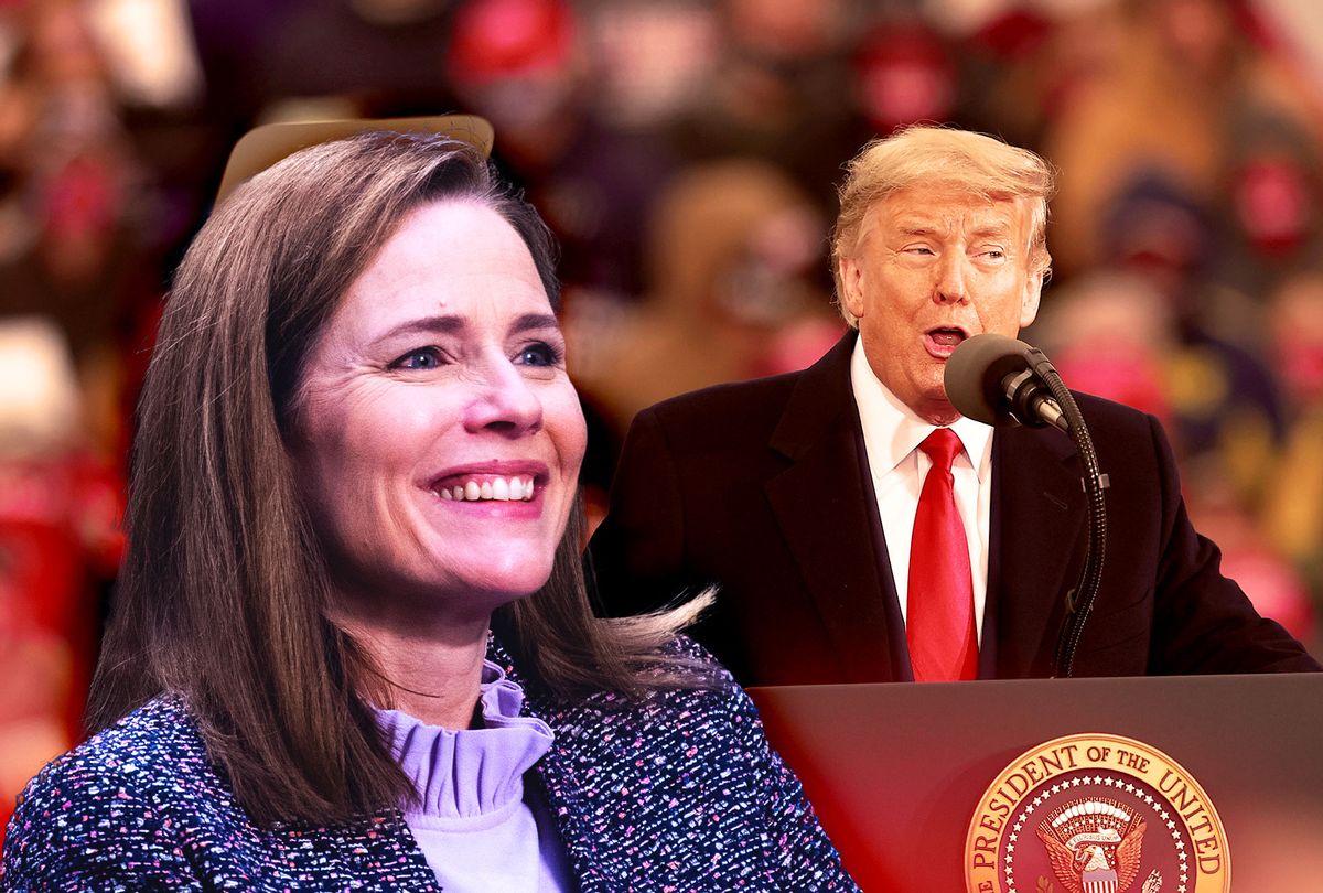 Amy Coney Barrett and Donald Trump (Photo illustration by Salon/Getty Images)