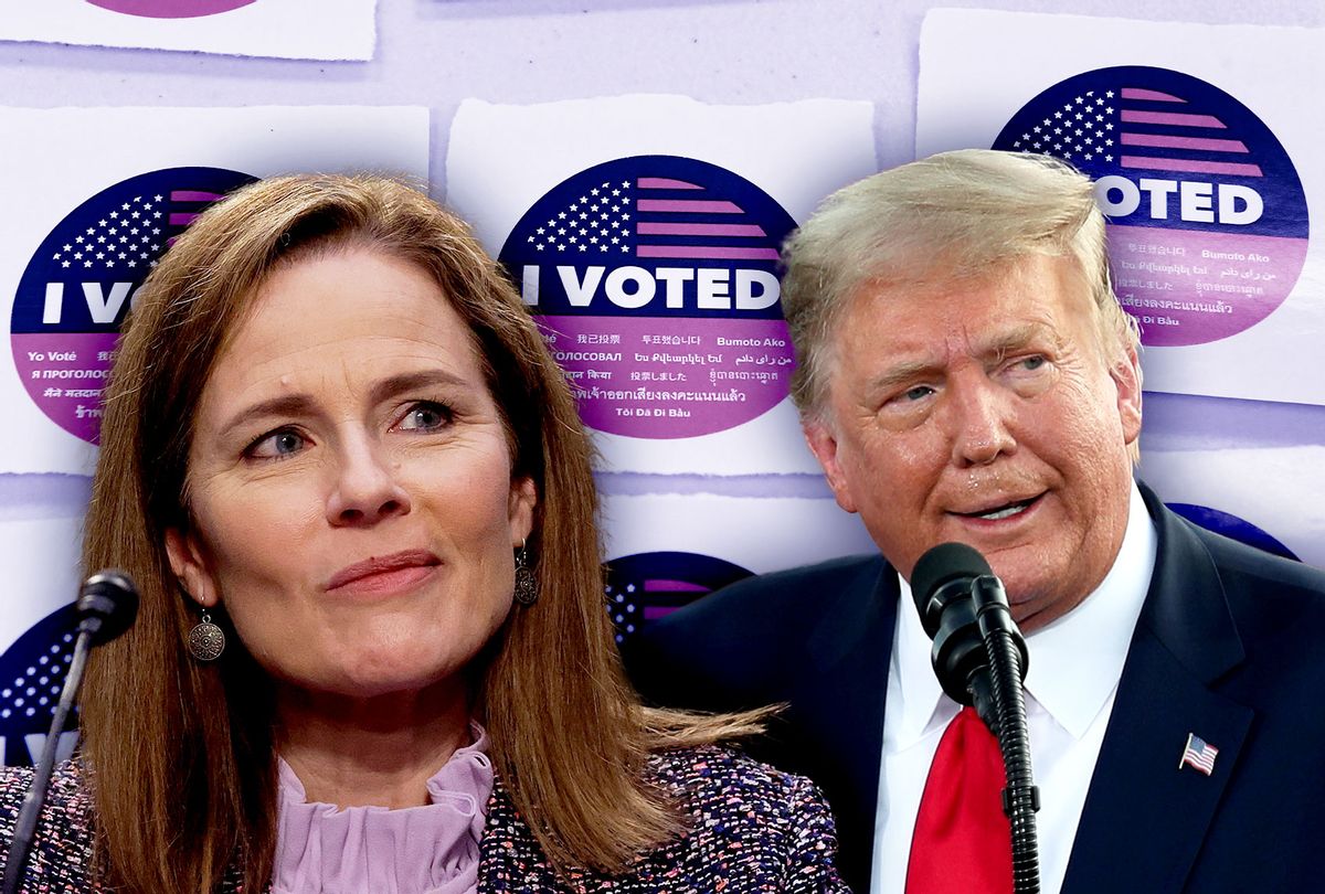 Amy Coney Barret and Donald Trump (Photo illustration by Salon/Getty Images)