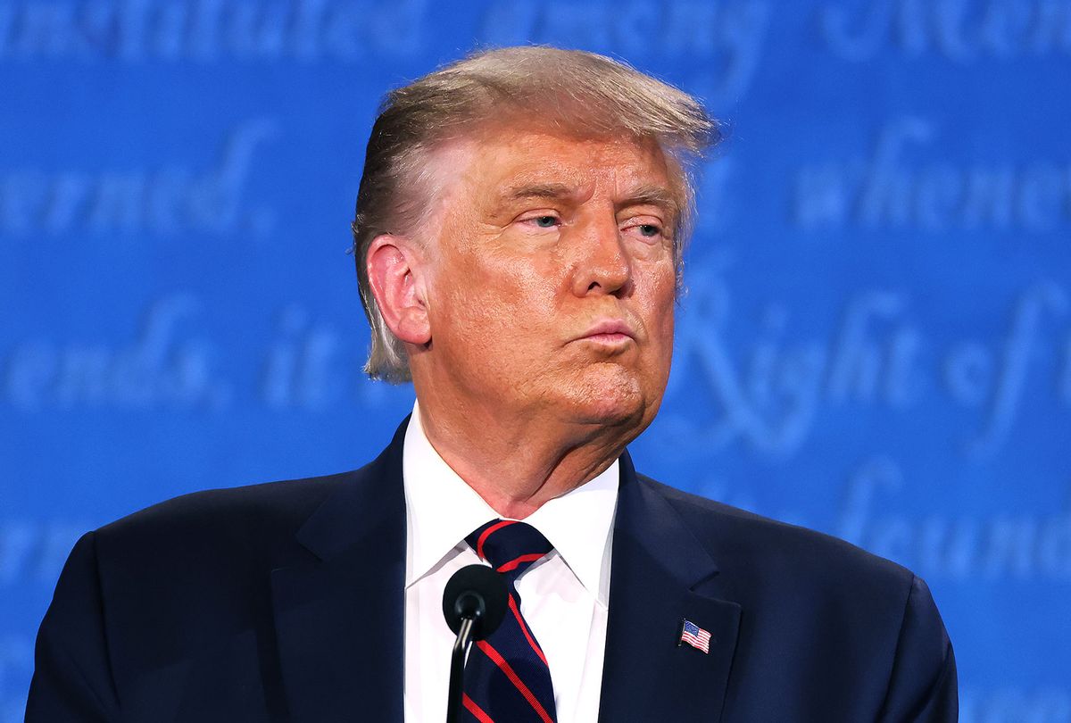 U.S. President Donald Trump participates in the first presidential debate against Democratic presidential nominee Joe Biden at the Health Education Campus of Case Western Reserve University on September 29, 2020 in Cleveland, Ohio. This is the first of three planned debates between the two candidates in the lead up to the election on November 3. (Photo by  (Win McNamee/Getty Images)
