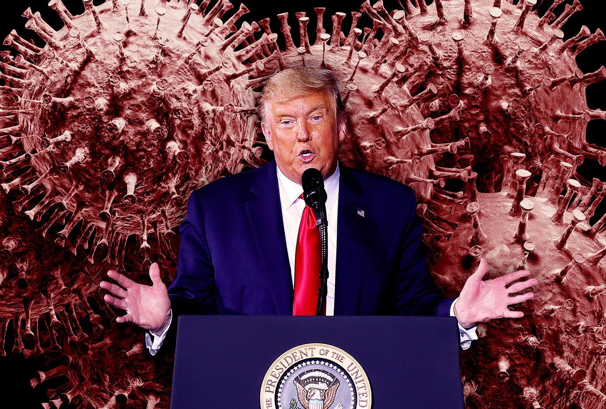 Donald Trump | Coronavirus Spores (Photo illustration by Salon/Getty Images)