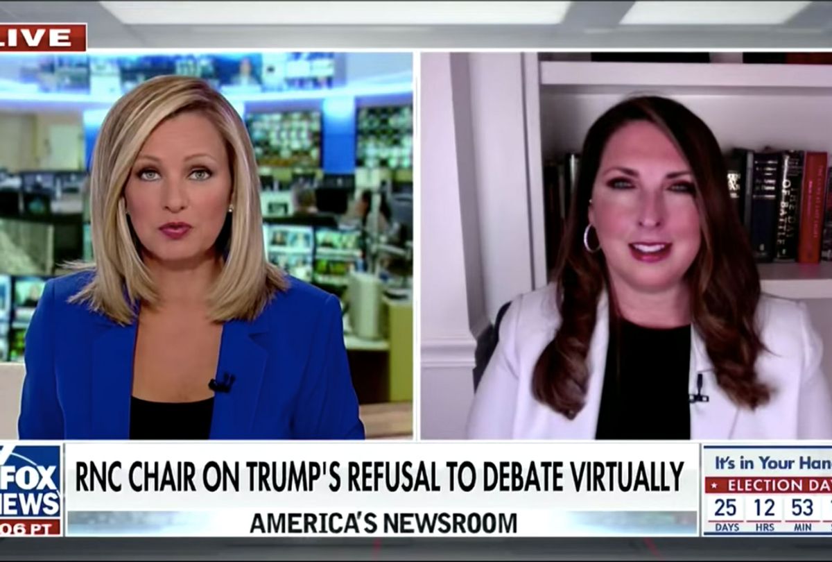 Fox News host grills GOP chairwoman opposing 'virtual' debate (FOX News)