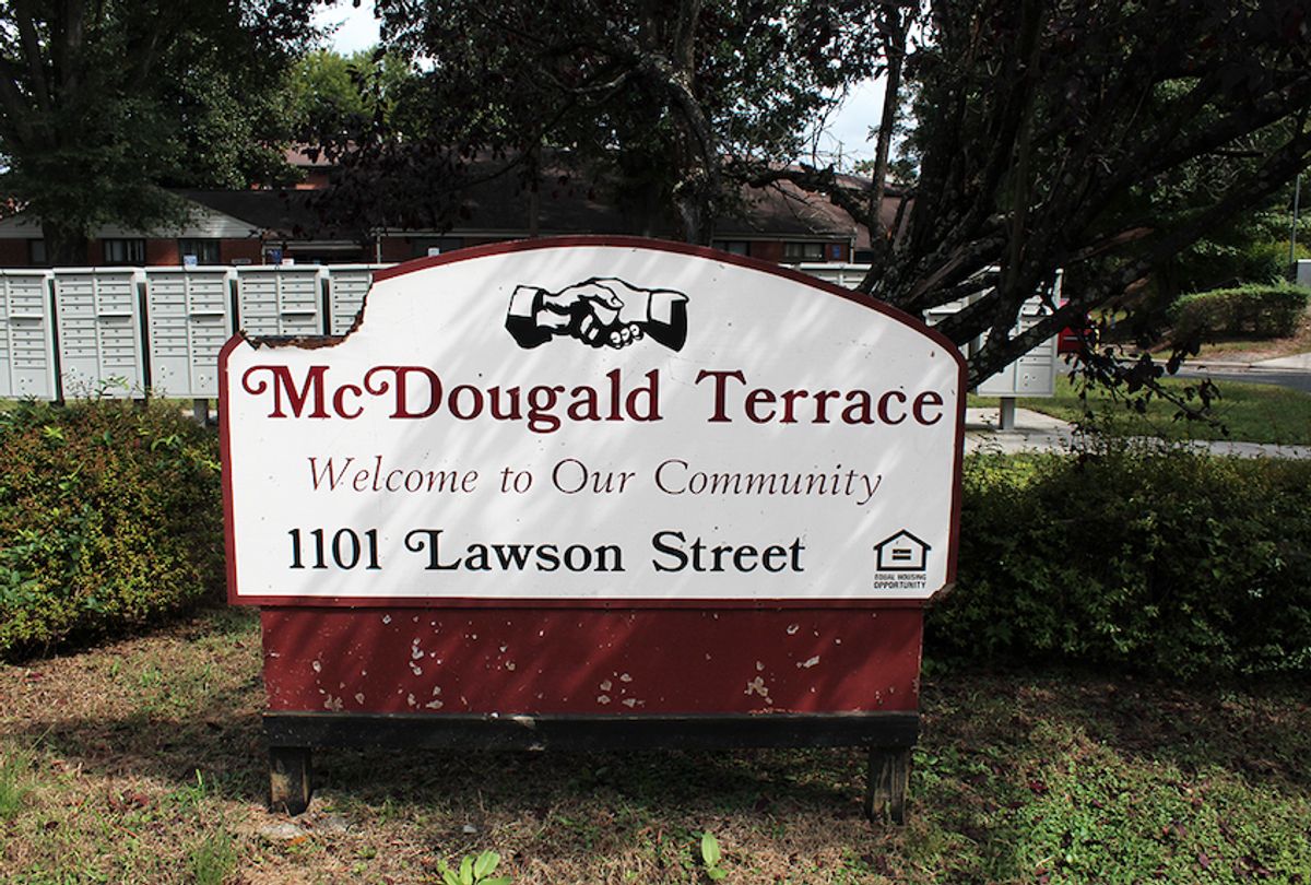 Built in 1954, McDougald Terrace is Durham County’s oldest and largest public housing complex. (Abe Kenmore / Capital & Main)