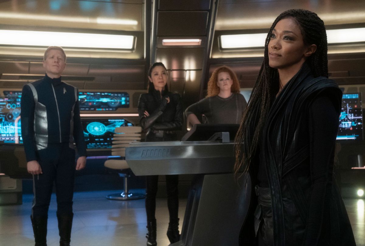 Anthony Rapp as Stamets; Michelle Yeoh as Georgiou; Mary Wiseman as Tilly; Sonequa Martin-Green as Burnham of the the CBS All Access series STAR TREK: DISCOVERY (CBS)
