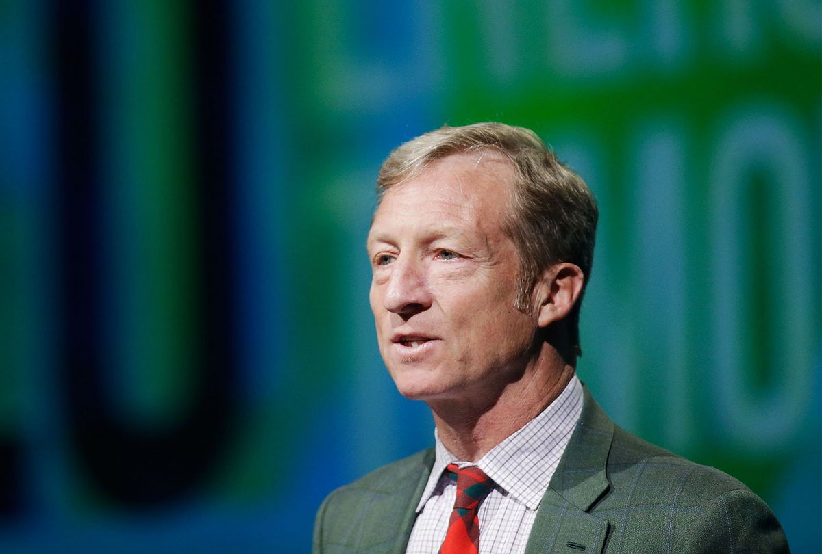 Tom Steyer introduces a panel during the National Clean Energy Summit 6.0 at the Mandalay Bay Convention Center on August 13, 2013 in Las Vegas, Nevada. (saac Brekken/Getty Images for National Clean Energy Summit 6.0)