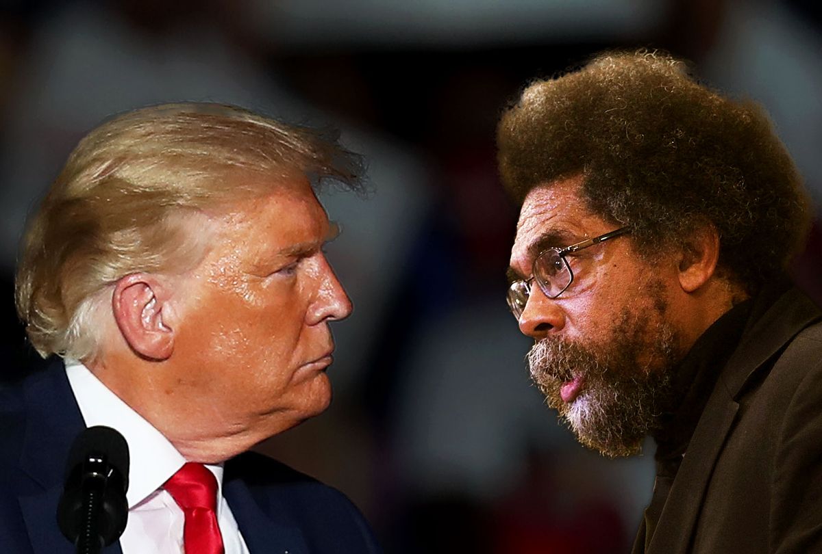 Donald Trump and Cornel West (Photo illustration by Salon/Getty Images)