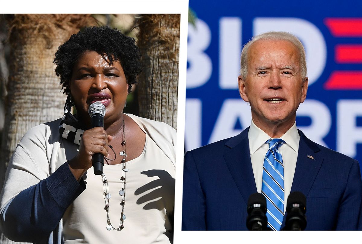 Joe Biden and Stacey Abrams (Photo illustration by Salon/Getty Images)